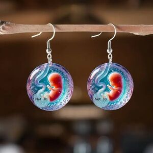 Unique fetus design drop Earrings
